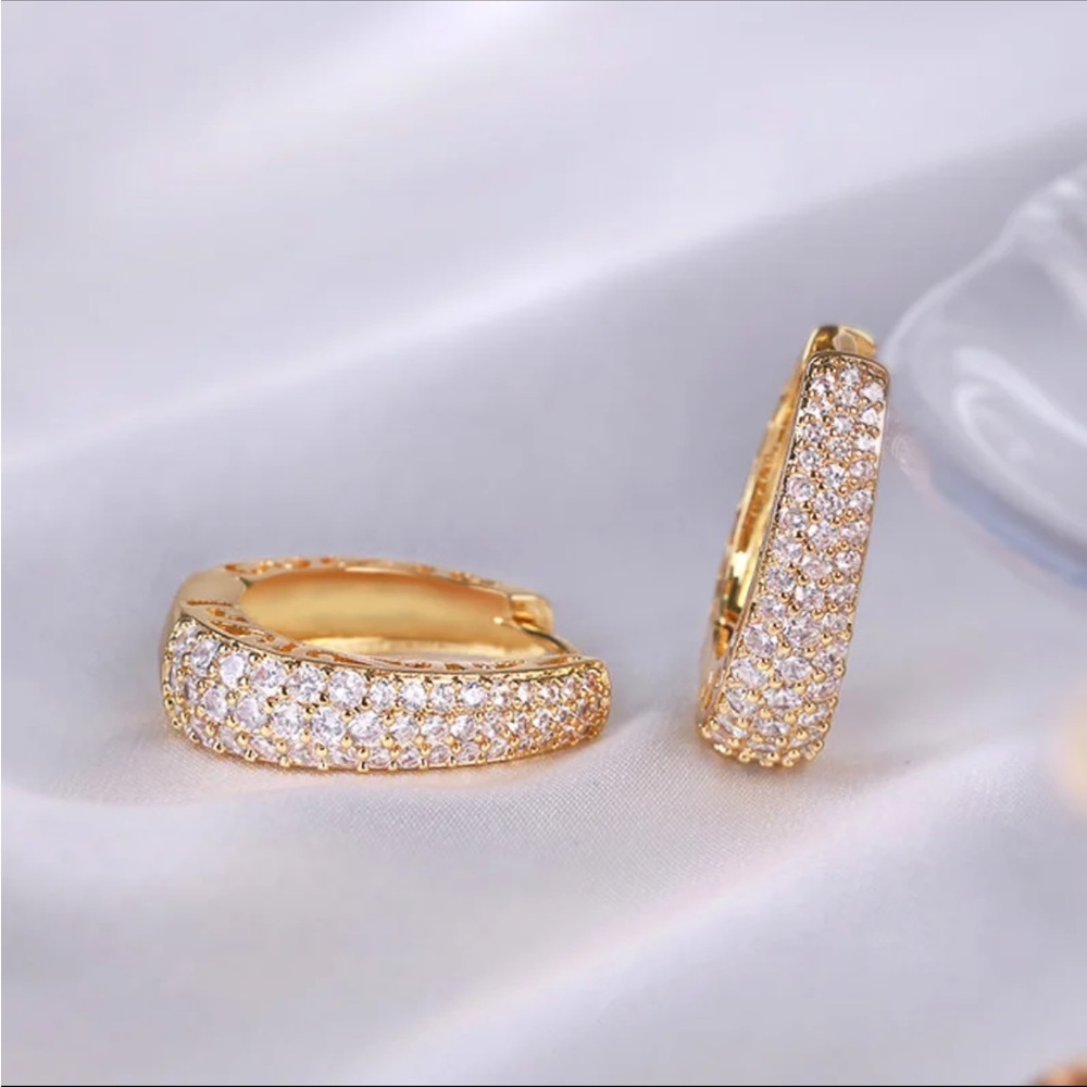 Luxury Gold Color Hoop Earrings